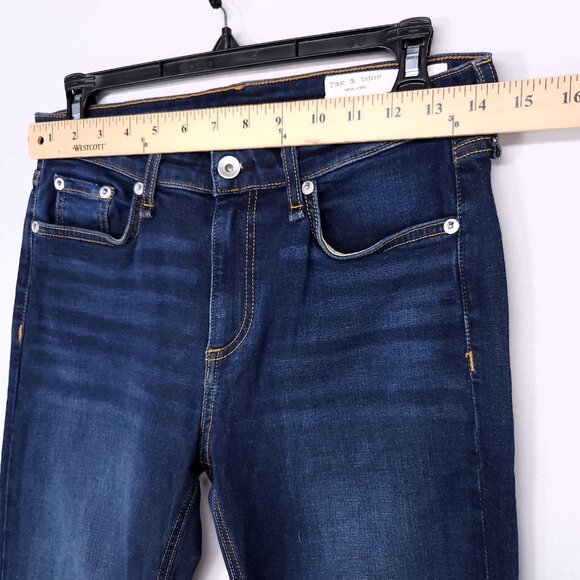 Rag & Bone Jeans Women’ S 27 Cate Mid Rise Ankle Skinny Dark Wash Blue Denim - Picture 7 of 14